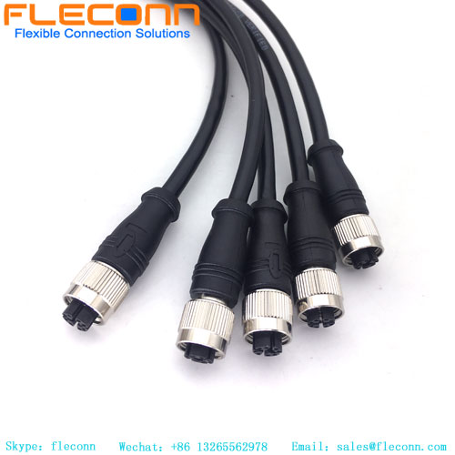 Cable Ethernet hembra con codificación X M12 de 8 posiciones a RJ45