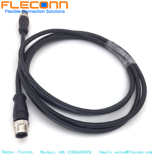 Cable codificado en B M12 de 5 pines, cable impermeable IP67 macho a hembra