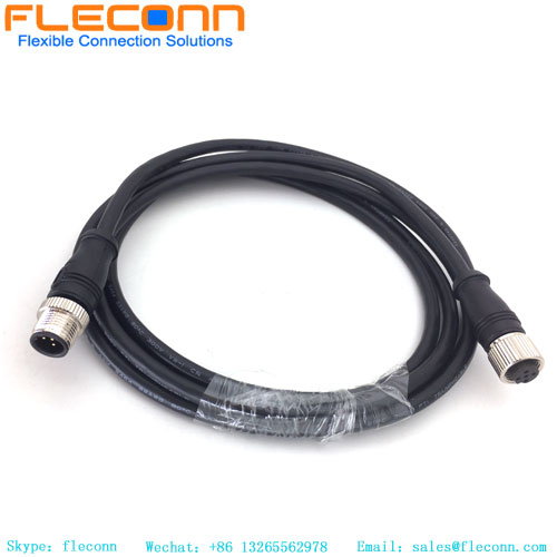 Cable codificado en B M12 de 5 pines, cable impermeable IP67 macho a hembra