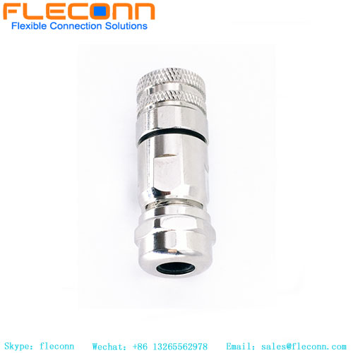 Conector hembra recto de 12 pines codificado M12 A