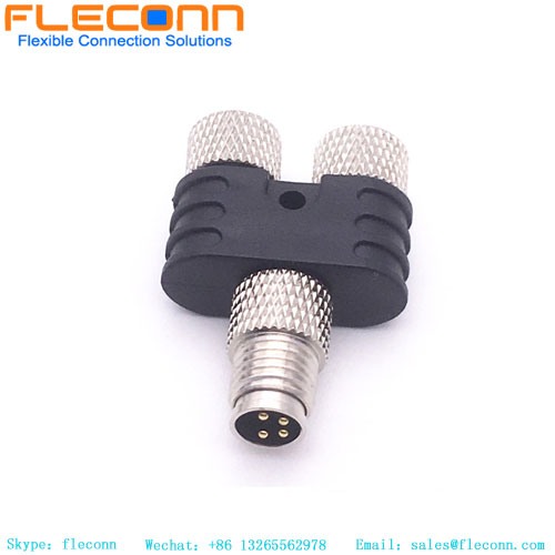 Conector macho a hembra tipo M8 4P Y