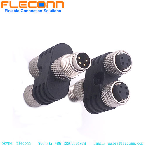 Conector macho a hembra tipo M8 4P Y