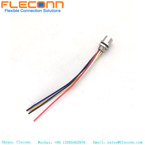 Cable hembra del soporte del panel M8, conector de cable M8 Conector de 5 pines M8