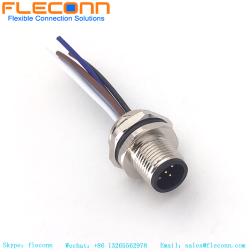 M12-X 8 Pin Female Panel Mount Connector
