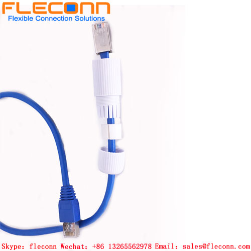 Varón de Ip66 Ip67 al cable de extensión al aire libre femenino de Ethernet de la prenda impermeable Rj45