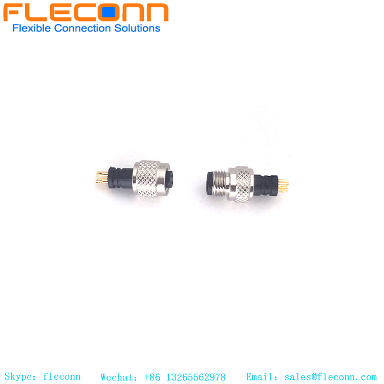 Conector de cable moldeado macho y hembra M5 de 4 pines