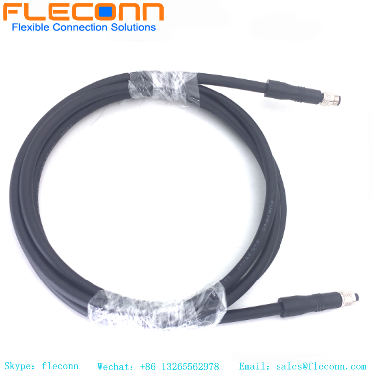 M5 2 3 4 Pin macho a macho, hembra a conjunto de cable de moldeado de doble extremo hembra