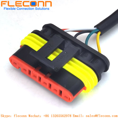 282403-1 TE Amp Super Seal conector automático hembra impermeable de cable 6Pin serie 1,5