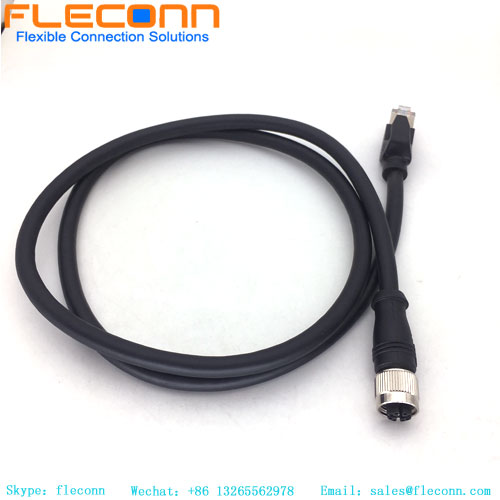 Cable Ethernet M12 X codificado a RJ45 Cat6A