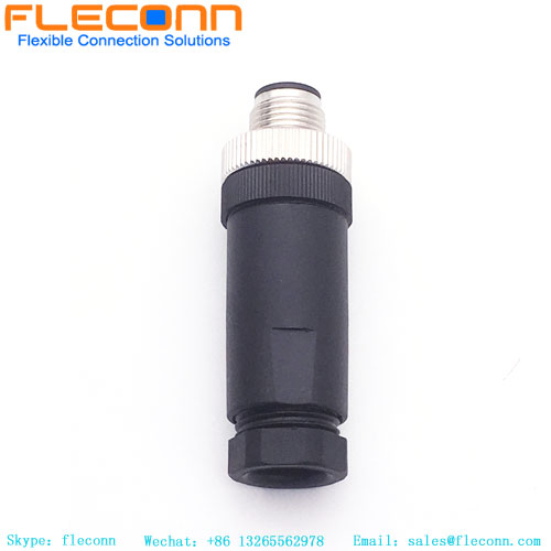 Conector macho M12 de 4 pines