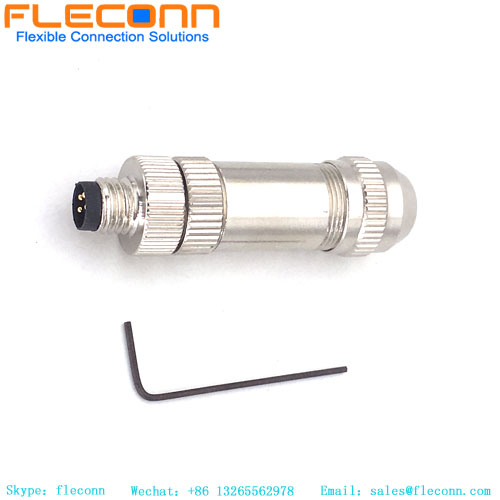 Conector cableado de campo M8 de 4 pines