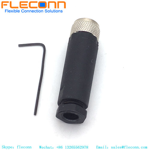 Conector M8 de 3 posiciones, macho y hembra disponibles