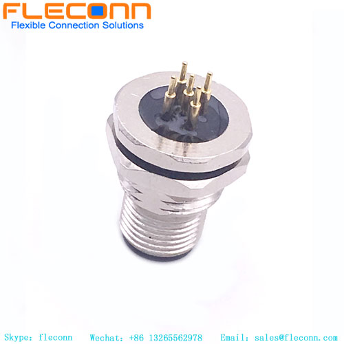 Conector de panel PCB M12 de 5 pines