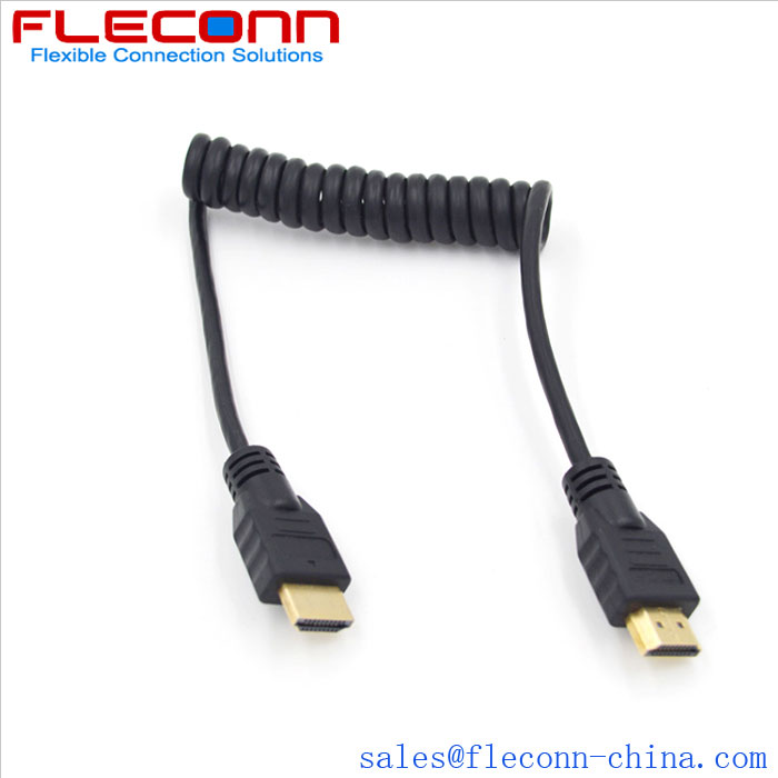 Cable de extensión de resorte HDMI macho a hembra