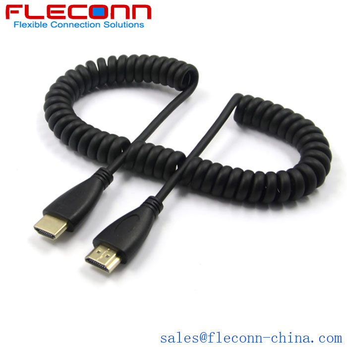 Cable de extensión de resorte HDMI macho a hembra