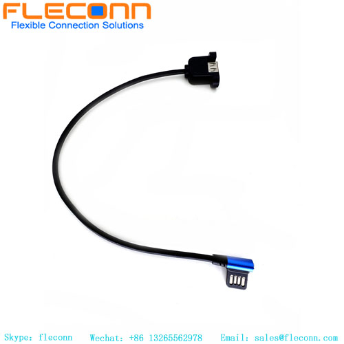 Conector hembra con orificio para tornillo de oreja hembra a enchufe USB de doble cara