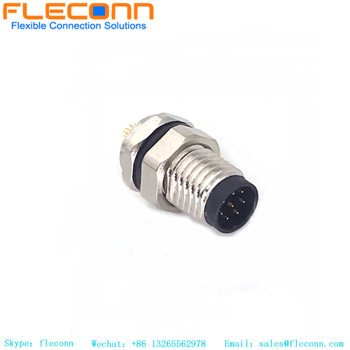 Conector de montaje frontal M8 de 8 pines