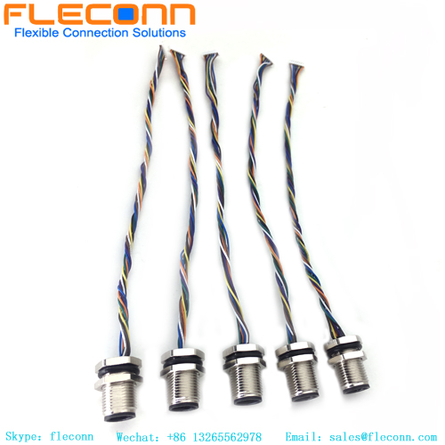 Conector de montaje trasero de 8 pines M12 con arnés de cables Molex 510210800
