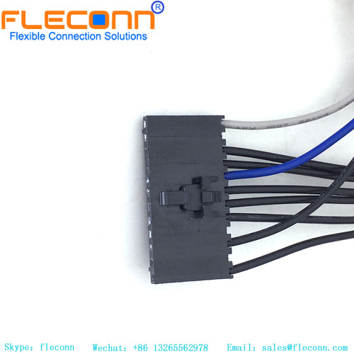 Arnés de cables del conector pin de 12 pines de paso de 2,54 mm, 1-104257-1, macho TE AMPMOUD