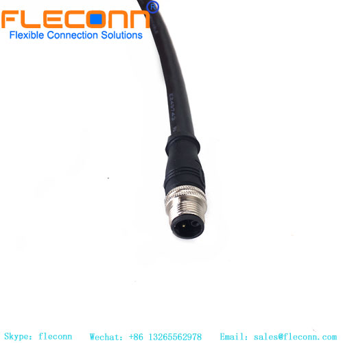 Conector M12 con codificación K 4+PE Cable de alimentación moldeado macho de 5 pines