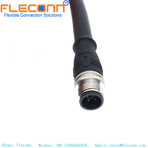 Conector M12 con codificación K 4+PE Cable de alimentación moldeado macho de 5 pines
