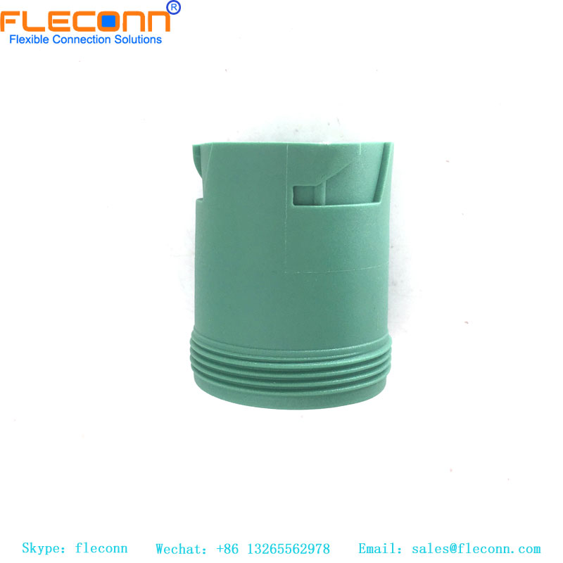 Deutsch HD14-9-1939P-P080 Receptáculo de 9 posiciones, macho, en línea, parte trasera roscada