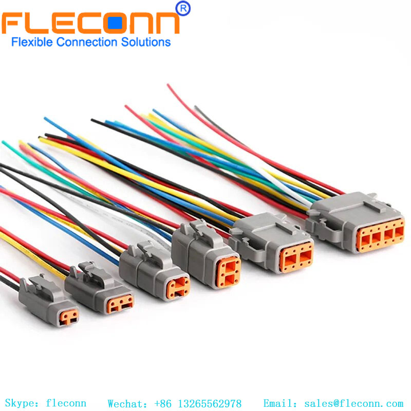 Serie DTM06-3S DTM04-3P del arnés de cable del conector de la prenda impermeable del enchufe eléctrico sellado automotriz de Deutsch 3 Pin