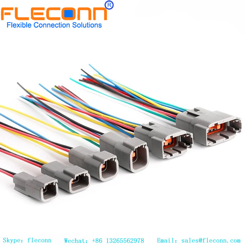 Conector impermeable automotriz macho hembra de 12 pines serie Deutsch DTM enchufe de arnés de cables sellado DTM06-12S DTM04-12P