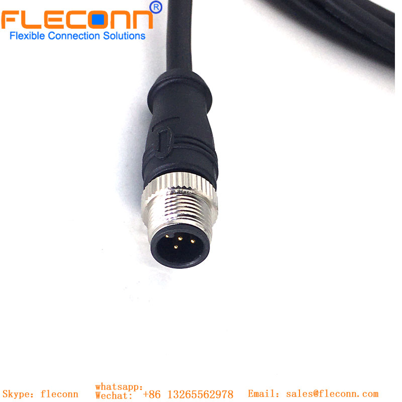 Cable macho M12 de 6 pines