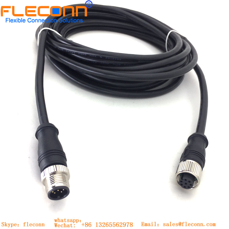 Cable macho M12 de 6 pines