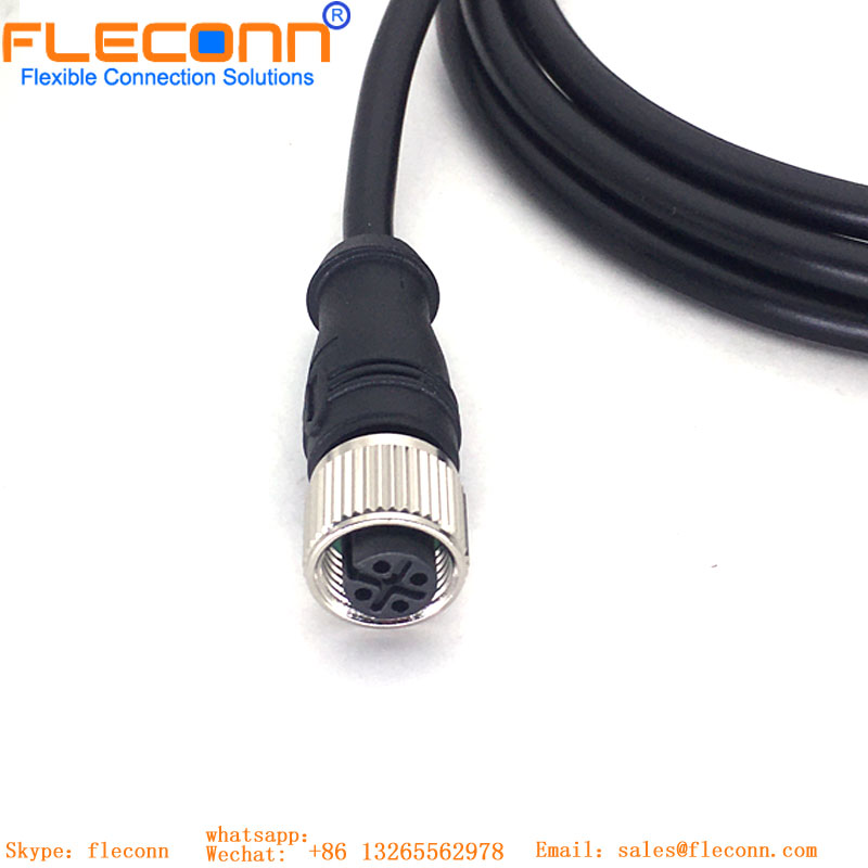 Cable macho M12 de 6 pines