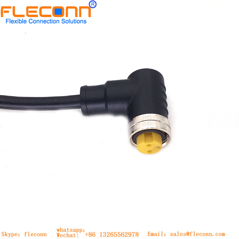 Cable impermeable codificado Industrial Ethernet X, conector hembra de 8 pines, M12
