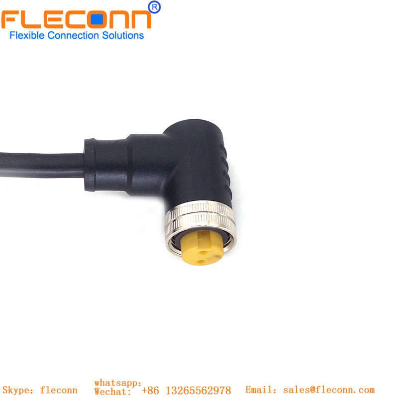 Cable impermeable codificado Industrial Ethernet X, conector hembra de 8 pines, M12
