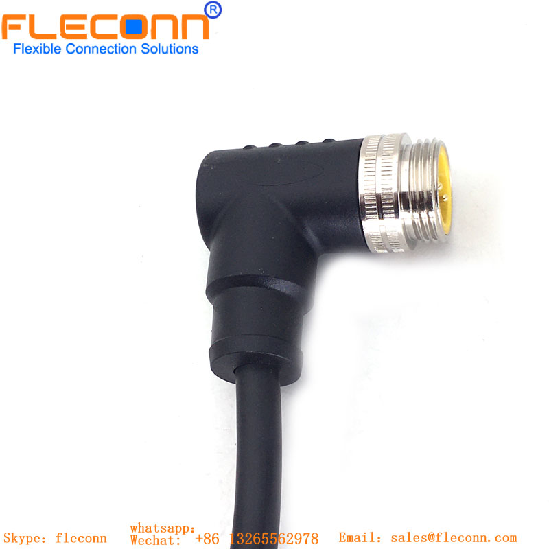 Cable impermeable codificado Industrial Ethernet X, conector hembra de 8 pines, M12