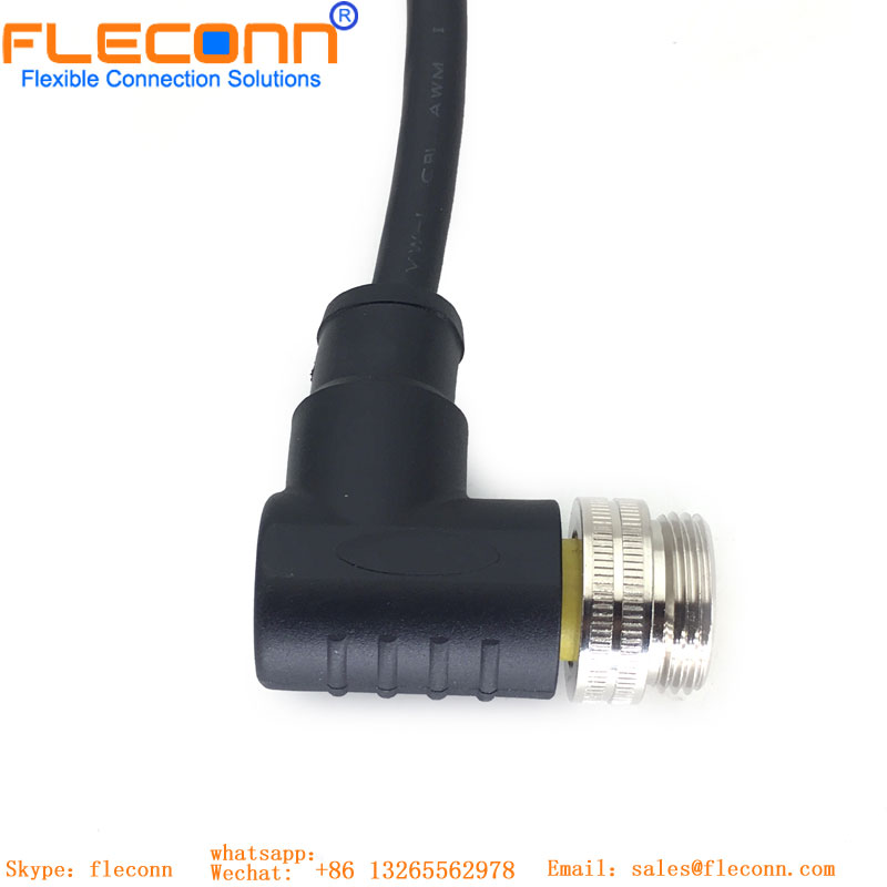 Cable impermeable codificado Industrial Ethernet X, conector hembra de 8 pines, M12