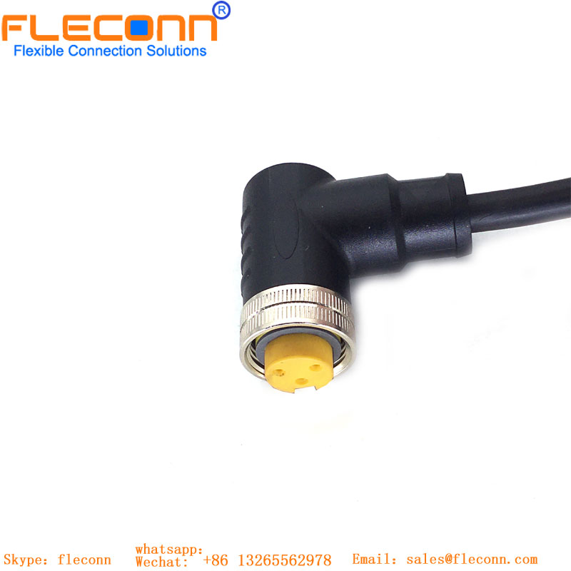 Cable impermeable codificado Industrial Ethernet X, conector hembra de 8 pines, M12
