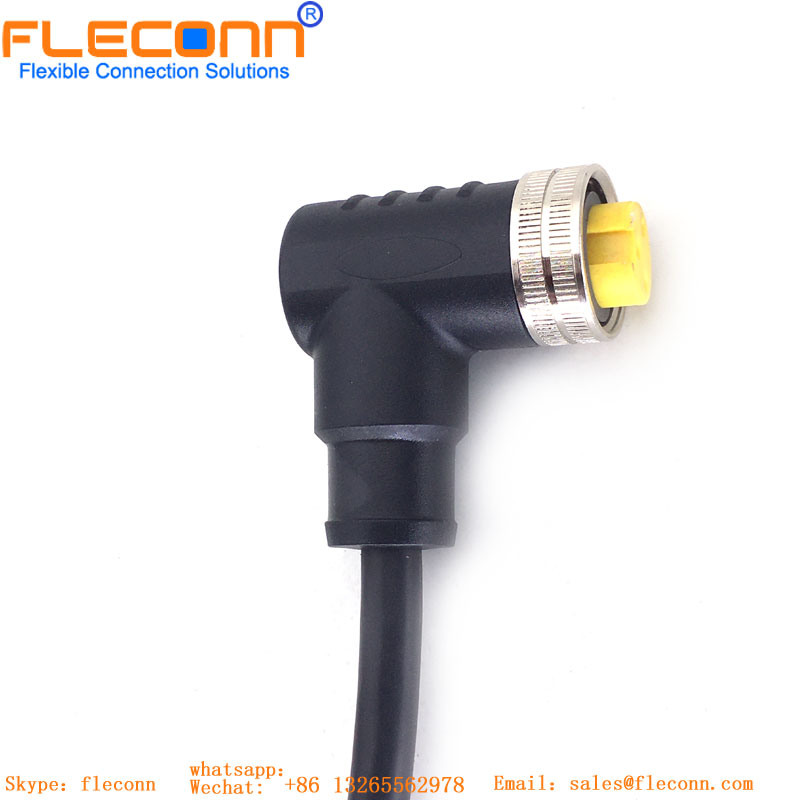Cable impermeable codificado Industrial Ethernet X, conector hembra de 8 pines, M12