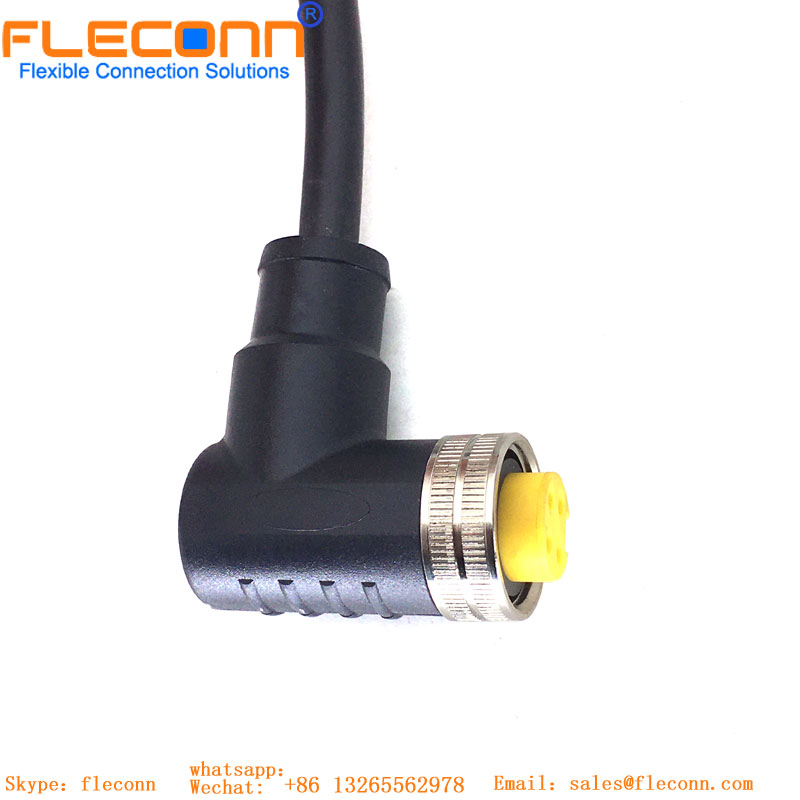 Cable impermeable codificado Industrial Ethernet X, conector hembra de 8 pines, M12