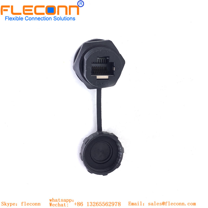 Conector RJ45 resistente al agua con pines de soldadura para montaje en placa