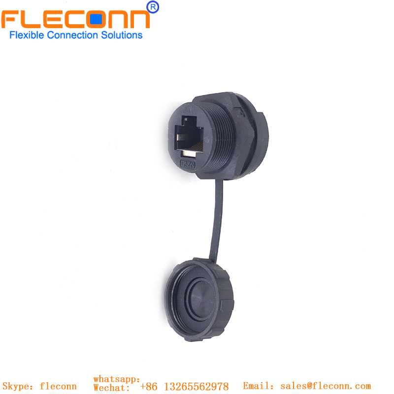 Conector RJ45 impermeable para montaje en panel Panel Mount RJ45 Waterproof Connector