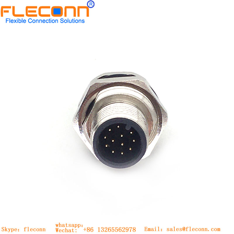 Conector de montaje en panel hembra con codificación X M12