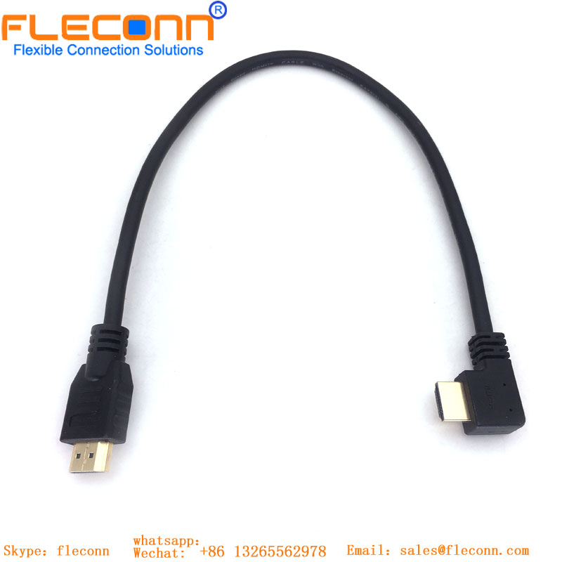 Cable HDMI versión 1.4 Cable giratorio 3D con codo HD de 180 grados
