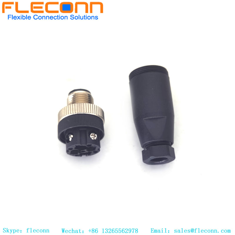Conector macho M12 de 4 pines