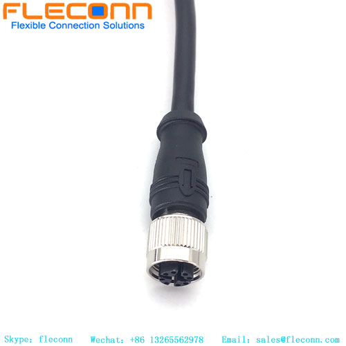 Cable M12 hembra a Rj45, cable de conexión Ethernet personalizable Conectores RJ45 Cable de red LAN Cat5 Cat6a Cat7 0,5 m 1 m 1,5 m 2 m 2,5 m 3 m Cable de red Cat6a