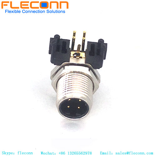 M12 A-Code 12 Pole 90 Degree Panel Mount Connector