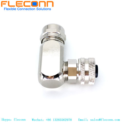 M12 Metal Assembled Right Angle Connector