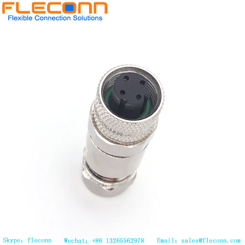 M12 4 Pin Female Assembled Connector