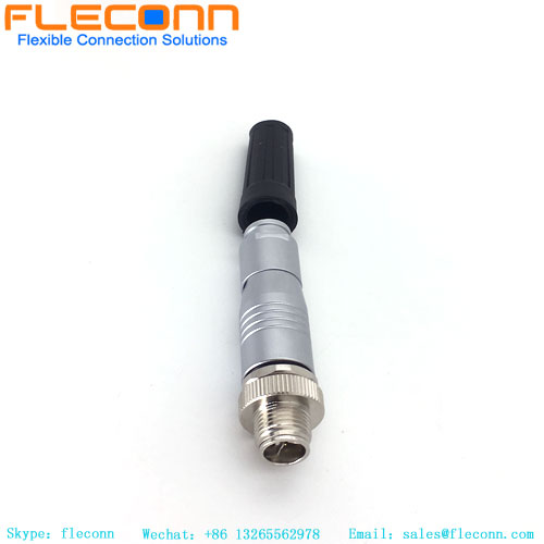 Conector ensamblado macho M12 con codificación X de 8 pines