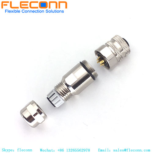 M12 4 Pin Female Assembled Connector