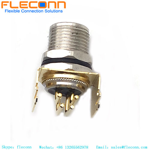 M8 Female 3 4 5 Pin Front Mount Connector